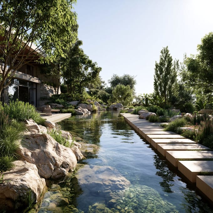 design realistic landscape, park, and urban environment