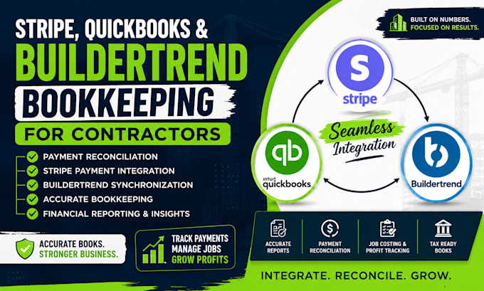 integrate stripe, buildertrend qb bookkeeping for contractors with payment recon