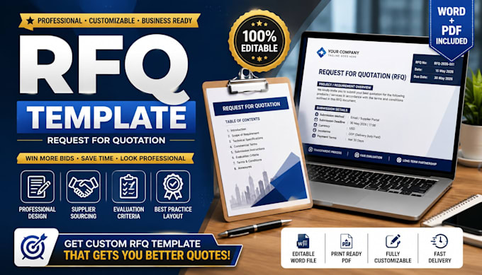create a professional rfq, rfp template for your business