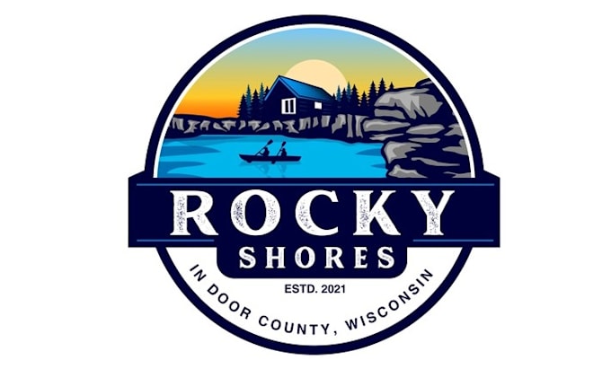 make rocky shores retreat vacation cottage logo