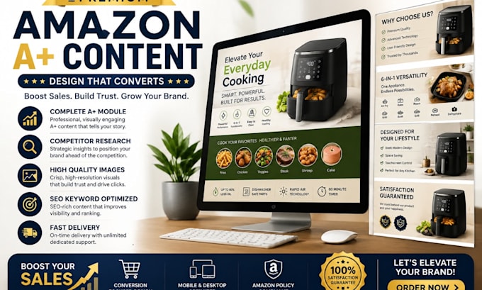 design amazon a plus content, amazon store and ebc design