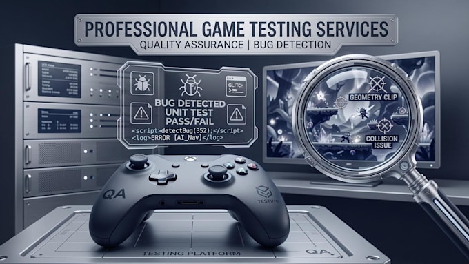 test your game and write a detailed review and feedback