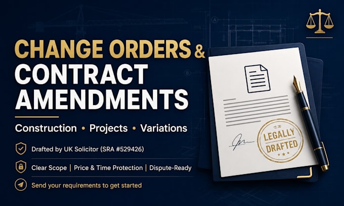 prepare and draft professional contract amendment documents