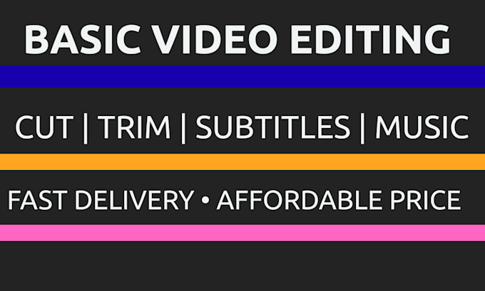 do basic video editing, cutting, trimming, and subtitles