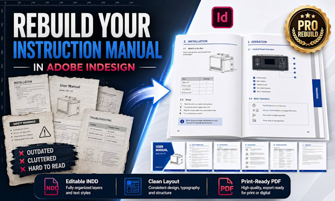 rebuild your instruction manual in adobe indesign