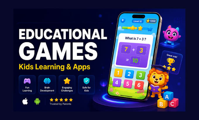 do educational game development and kids learning game in unity educational game