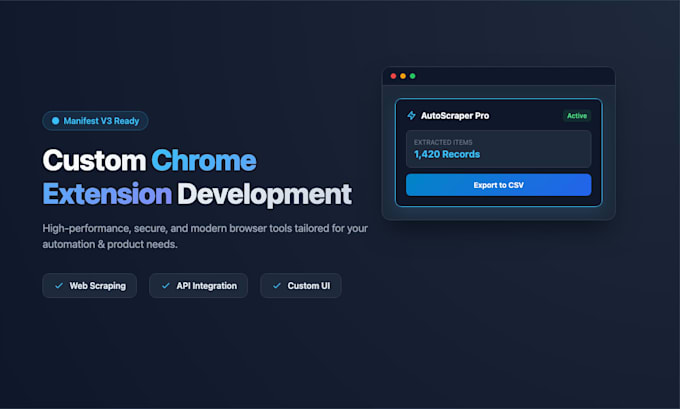 build a custom chrome extension with manifest v3
