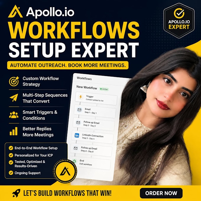 setup apollo io automation workflows