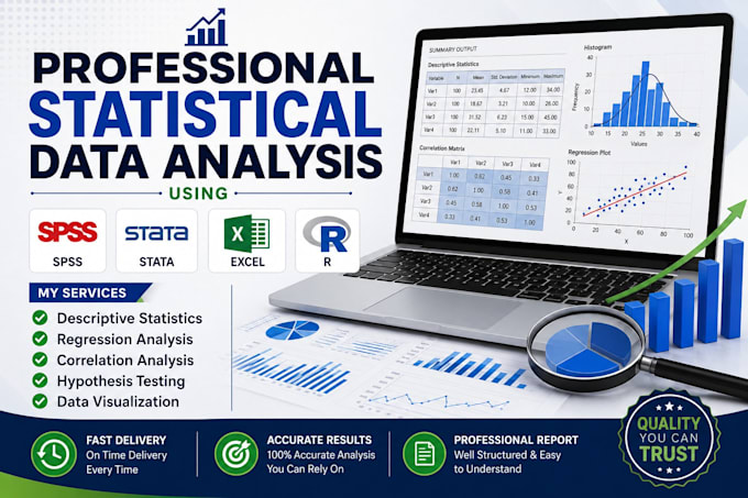 do statistical data analysis using spss, r, python and stata
