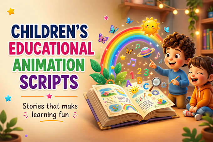 write children educational animation script