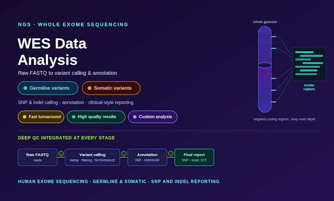 do ngs wes data analysis and somatic germline variant calling