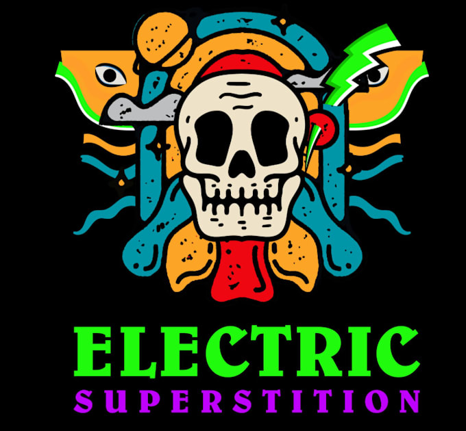 create amazing psychedelic and trippy illustration logo