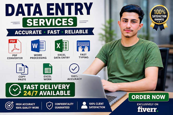 do data entry ms word excel CV resume and fast typing