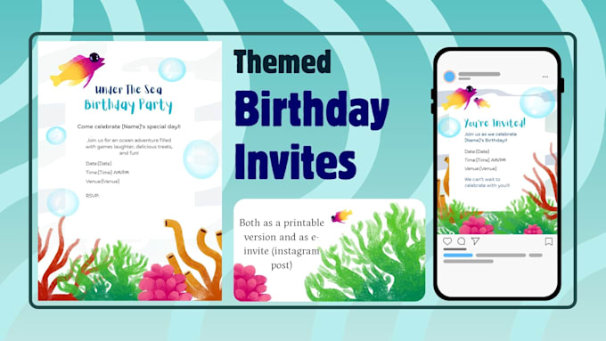 create cute custom birthday invitations, holiday cards, etc