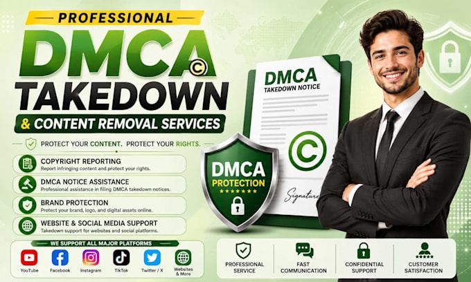 provide professional dmca takedown and content removal services