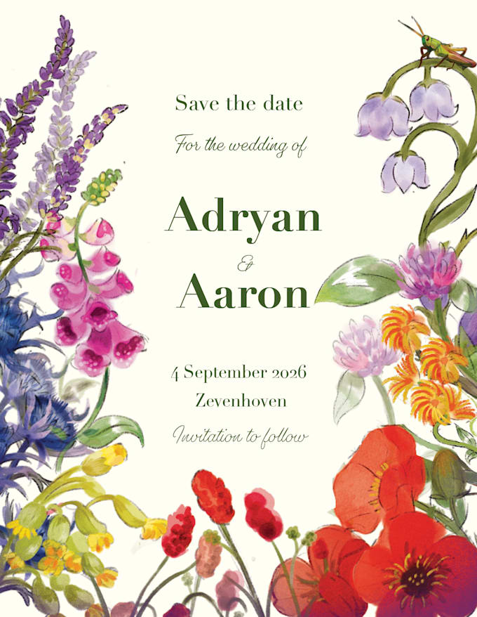 illustrate unique and magical wedding invite designs