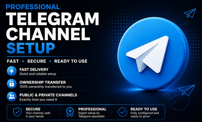 create and professionally set up your telegram channel