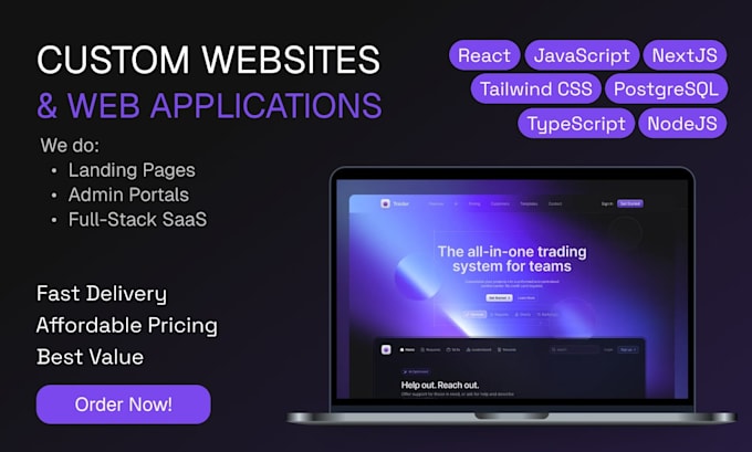 develop a custom website