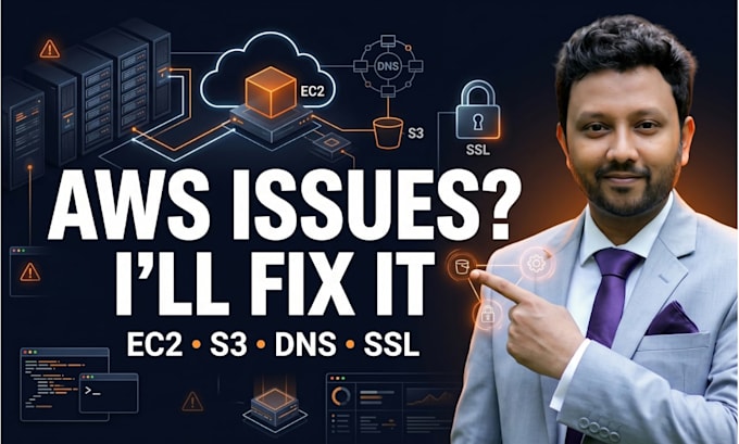 troubleshoot and fix AWS ec2, s3, dns, SSL and server issues