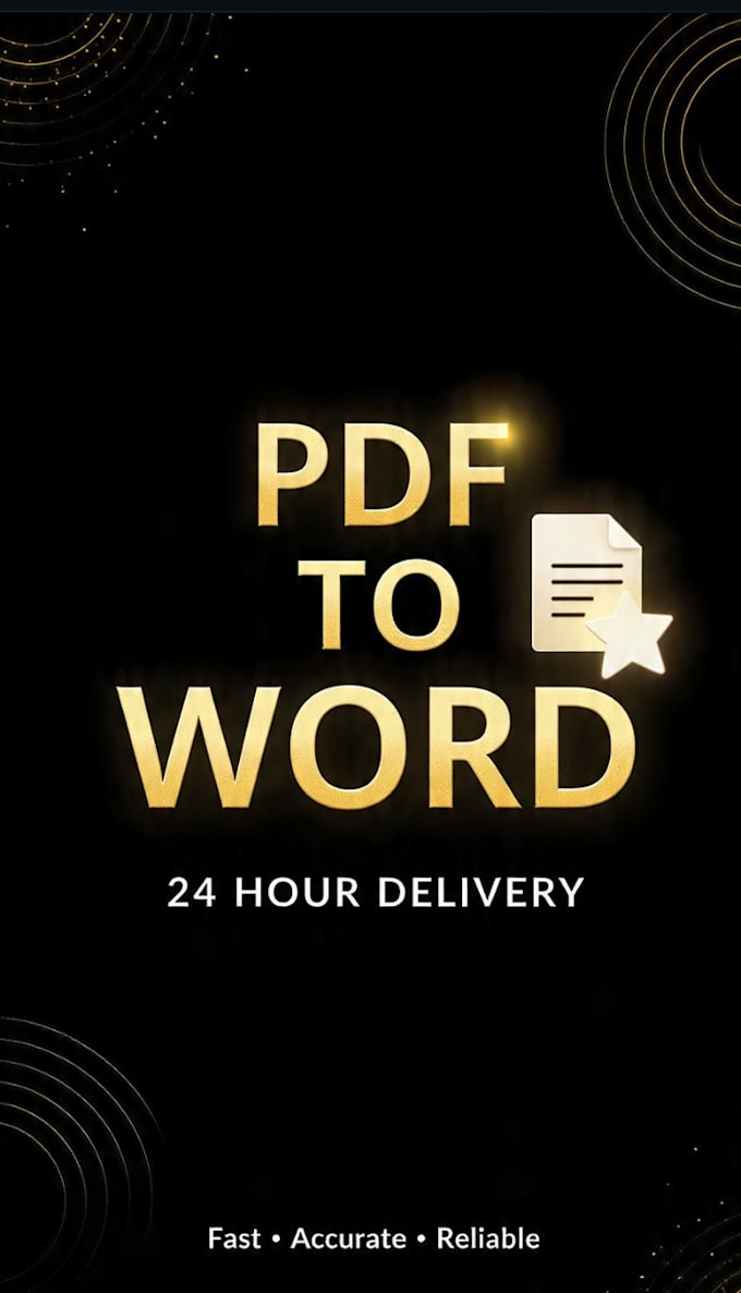 do pdf to word accurate 24 hour delivery