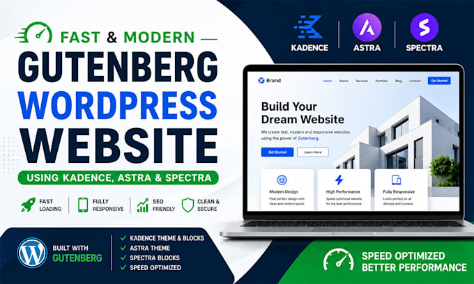 build a fast gutenberg wordpress website using kadence, astra and spectra