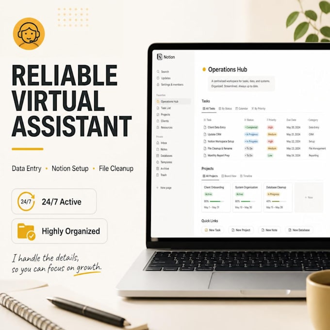 be your reliable virtual assistant for admin data entry notion