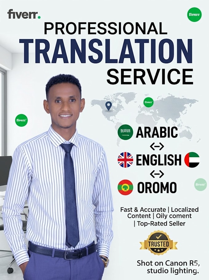 translate between arabic, english and oromo professionally