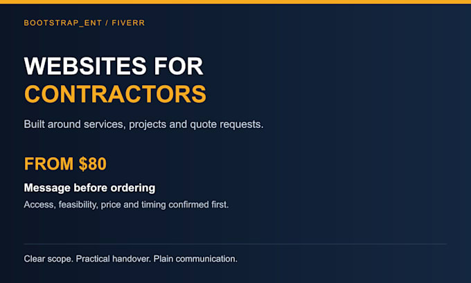 build a custom website for contractors and construction companies