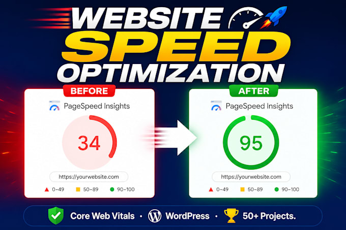 do website speed optimization and fix core web vitals for google