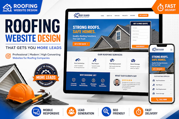 design a roofing company website that generates more leads