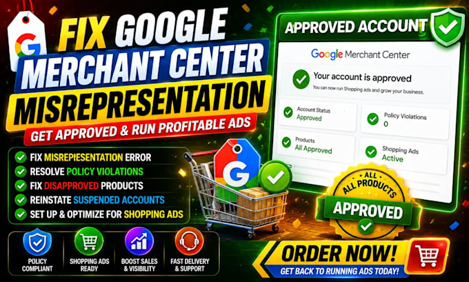 fix google merchant center misrepresentation or goo gle merchant center