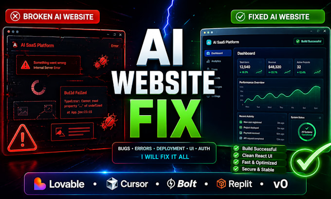 fix your ai or vibe coded website