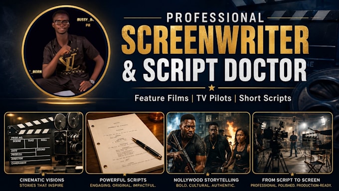 ghostwrite movie script, screenplay, or feature film script