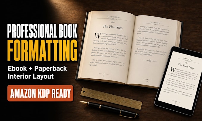 book formatting, print paperback formatting, interior layout manuscript to ebook
