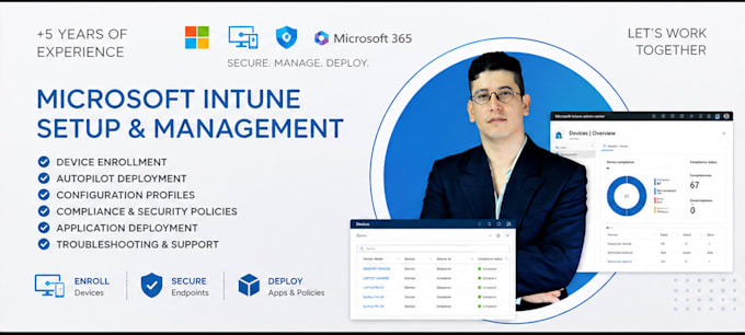 configure microsoft intune security policies and deploy applications