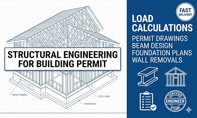 provide structural engineering calculations and drawings for building permit