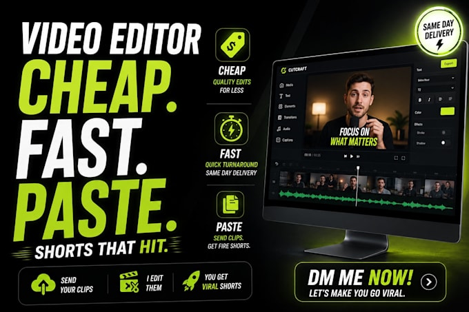 professional edit your fast pace, engaging shorts
