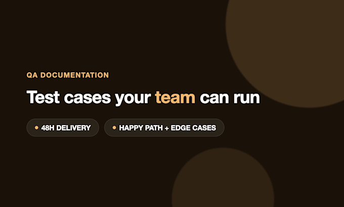 write test cases and a qa test plan your team can run in 48 hours