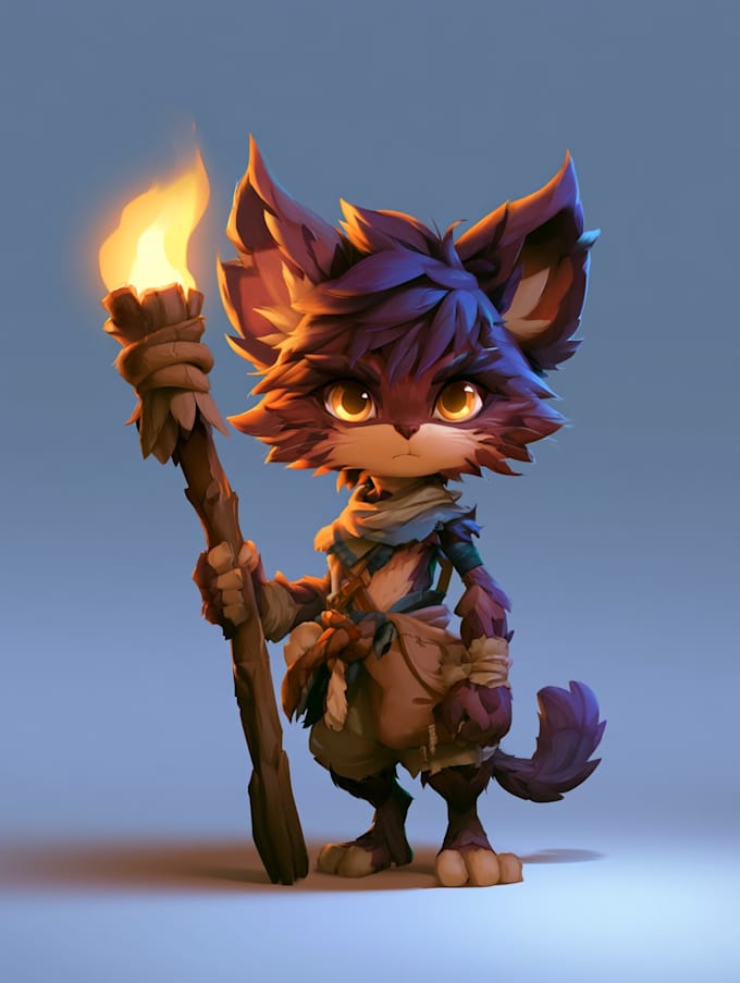 draw professional 2d game character artwork