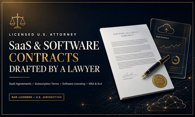 draft bulletproof software licensing and saas contracts as a US attorney