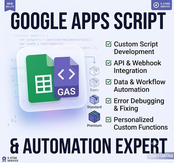 create custom work automation in google sheets or excel