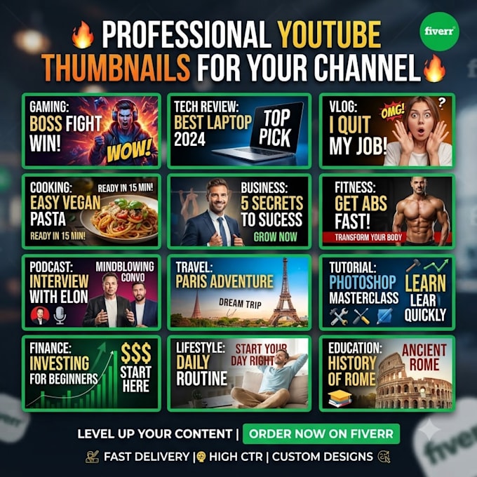 design professional youtube thumbnails