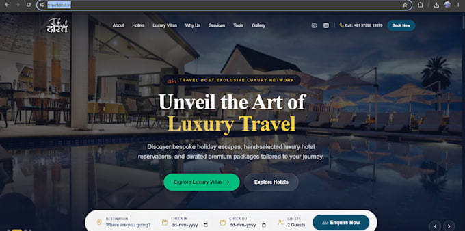 build a one page website