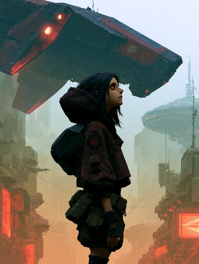 sci fi character illustration or sci fi character
