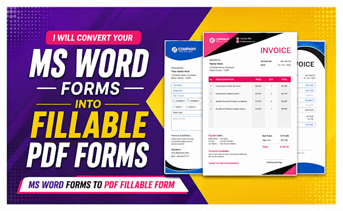 convert microsoft word forms into fillable PDF forms