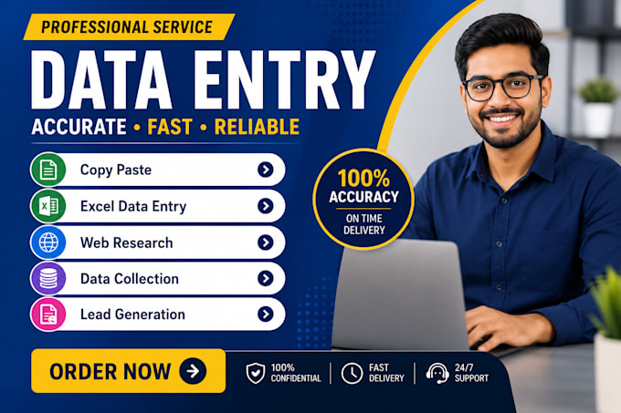 do any type of data entry, formatting, typing, pdf to excel, copy paste