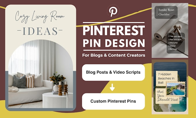 design custom pinterest pins for blogs and content creators