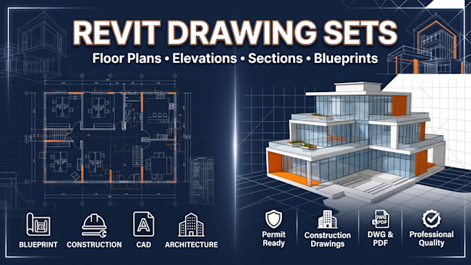 create revit drawing sets and architectural blueprints