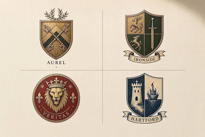 design professional heraldic, modern luxury logo
