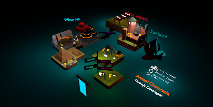 build an immersive 3d portfolio website